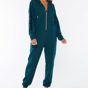 Savage Fenty Hunter Green - Forever Savage Showgirl Hooded Onesie